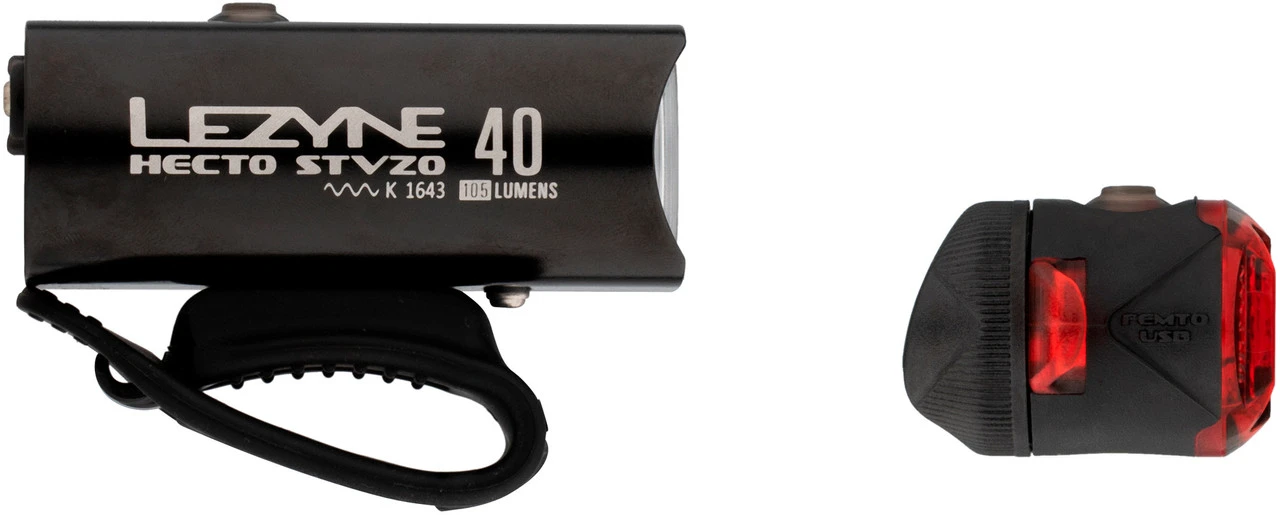 Lezyne Hecto Drive 40 Frontlicht + Femto Rücklicht Beleuchtungsset Mit StVZO 6 Lezyne Hecto Drive 40 Frontlicht + Femto Rücklicht Beleuchtungsset Mit StVZO – Bild 4